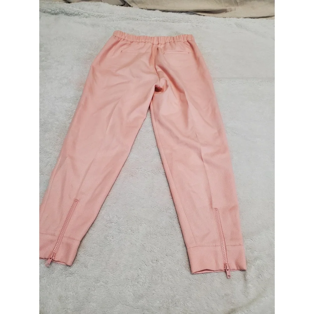 J. Crew Pink Wool Blend Zip Tapered Cropped Pants‎ 0 Petite Basic Simple Preppy